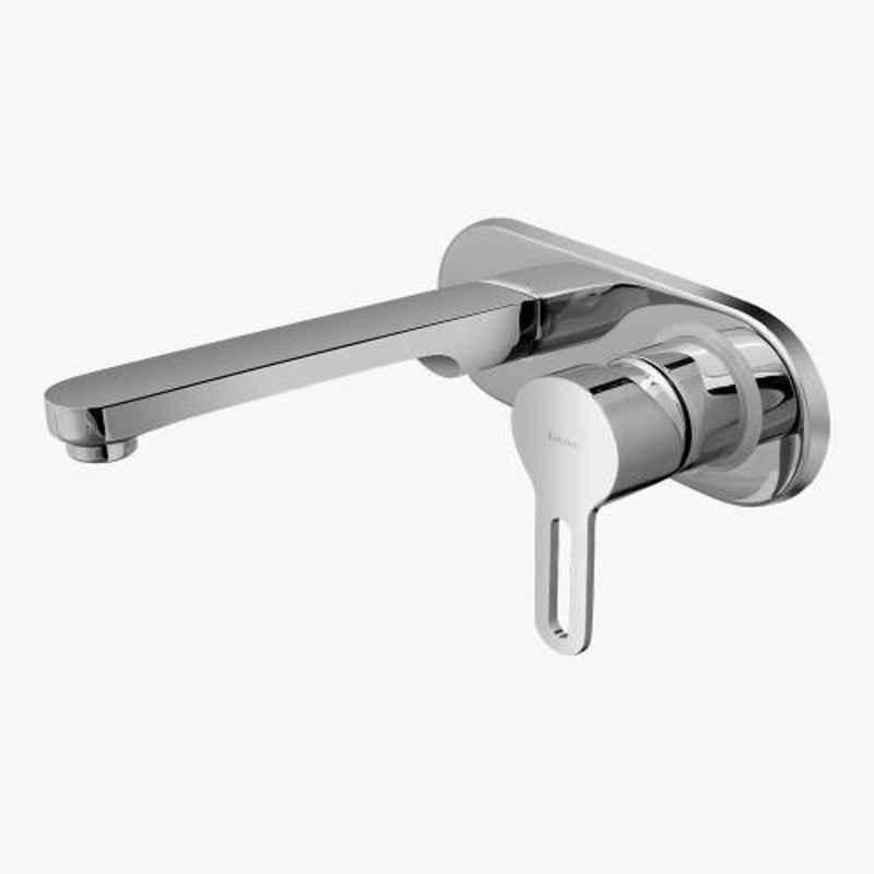 Kerovit Curve Silver Chrome Finish Single Lever Concealed Wall Mounted Basin Mixer Trims, KB1711023
