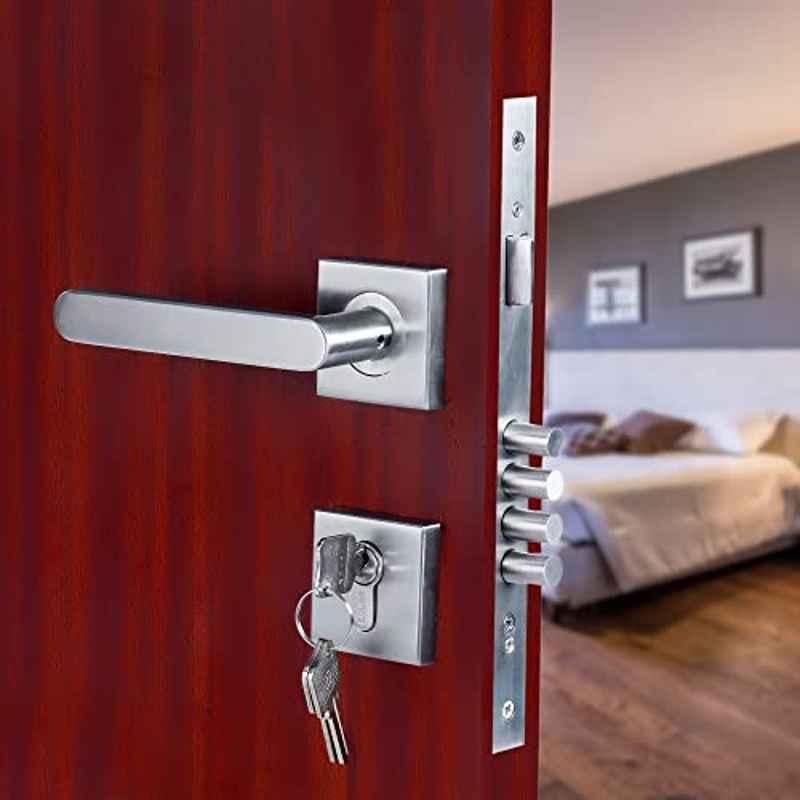 Saze Rose Stainless Steel Antique Finish Mortise Door Lock Handle Set, MG304