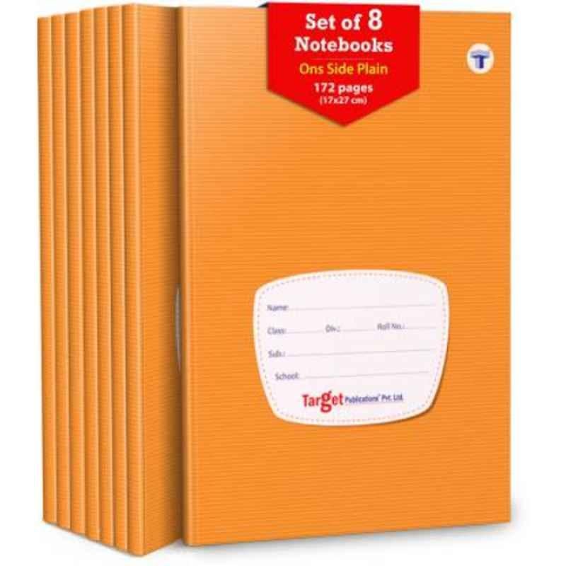 Target Publications Regular 172 Pages Brown Ruled Single Line Interleaf Notebook (Pack of 8)