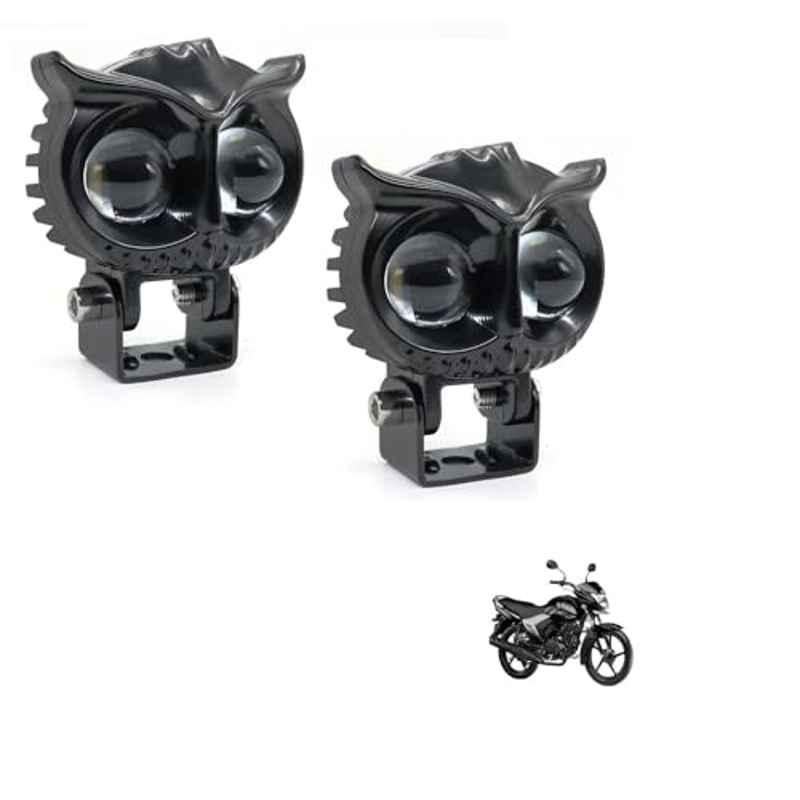 Kozdiko 2 Pcs Yellow & White Owl Eye Shape LED Amber Fog Light Set for Yamaha Salito