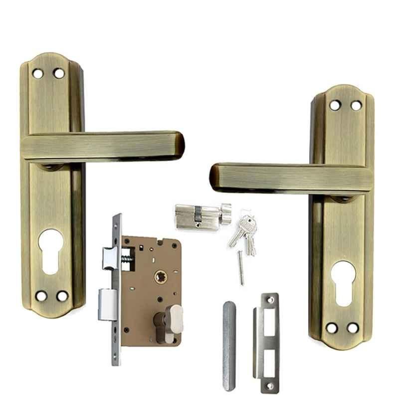 Atom 178mm 6 Lever Antique Finish Mortise Lock Handle Set with 3 Keys, 606.K.YANTL-2