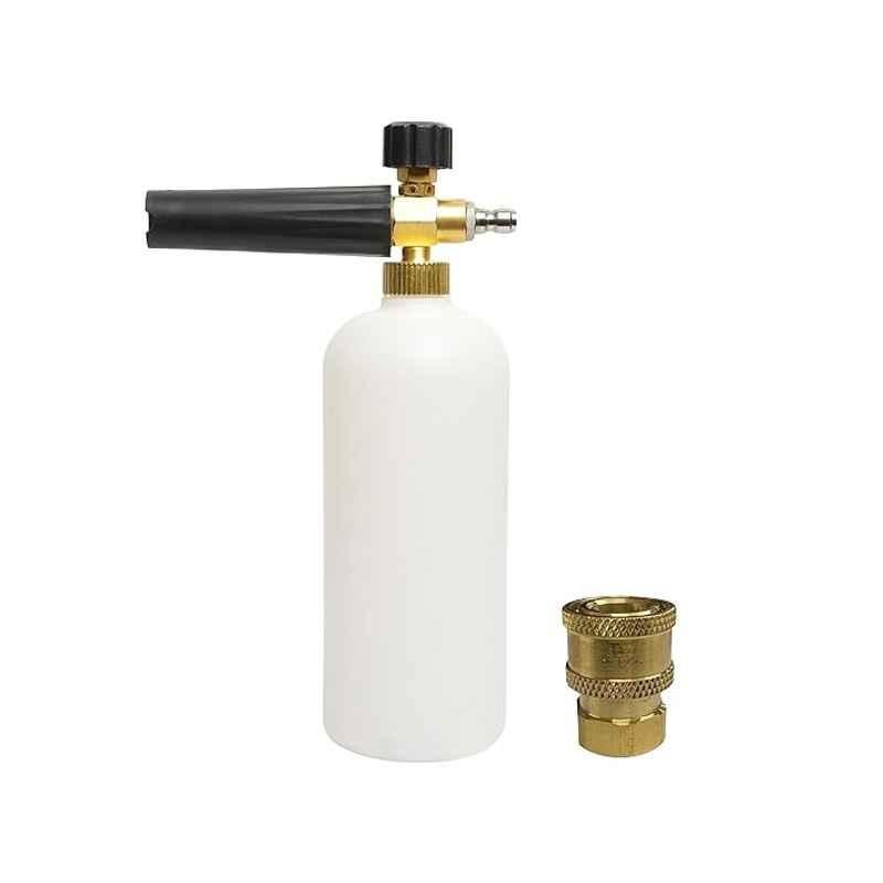 HULK 1 Litre Foam Cannon Bottle with Brass Thread & 1/4 inch Quick Connector Blaster for Pressure Washer Gun, â€ŽFL-01