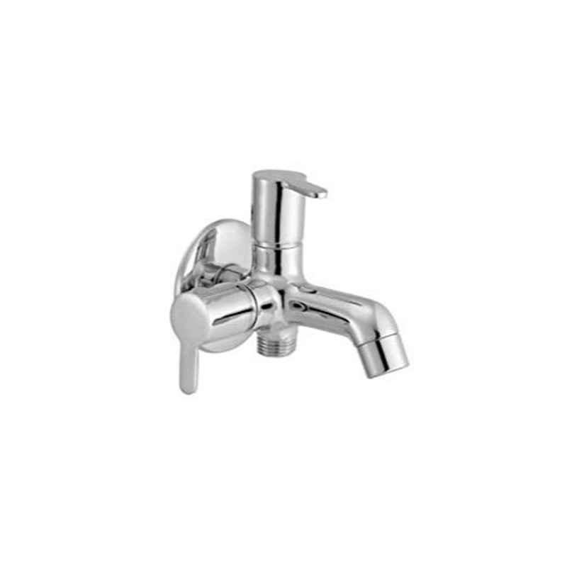 Logger Brass 2 in 1 Bib with Wall Flange Tap for Bathroom & Kitchen