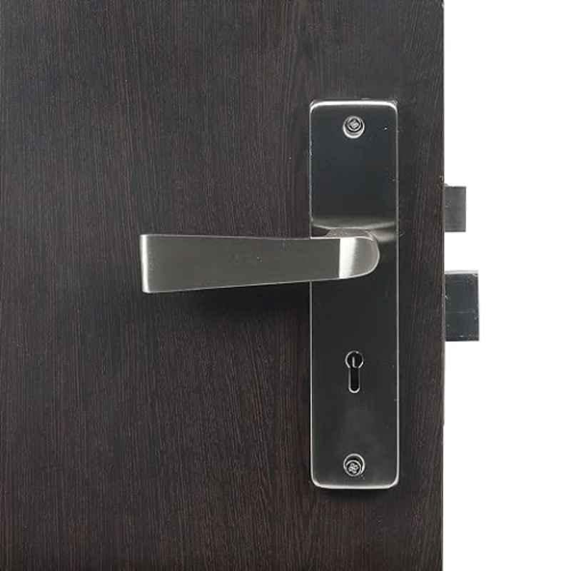 Homexpert RZ-015-02 8 inch Stainless Steel Silver Round KY Plate Mortise Door Lock Set