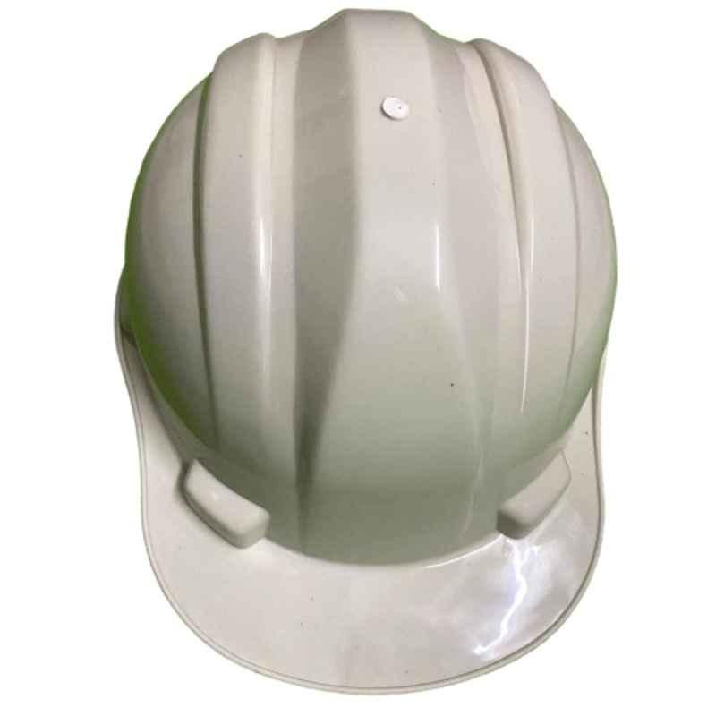 Ladwa ABS HDPE White Heavy Duty Superior Nape Safety Helmet, LSI-Helmet-WNP1