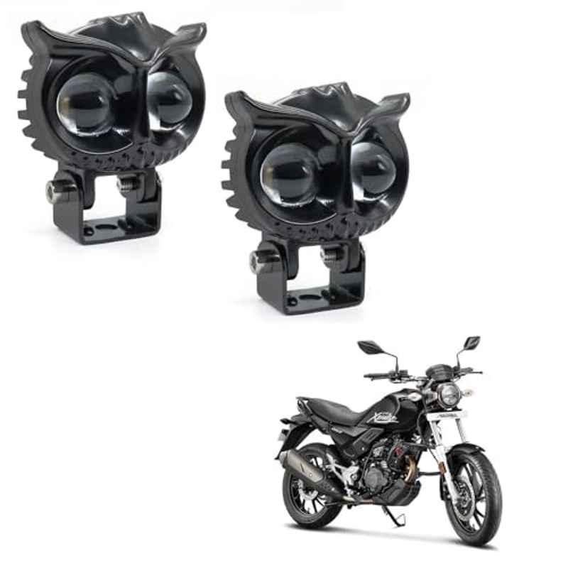 Kozdiko 2 Pcs Yellow & White Owl Eye Shape LED Amber Fog Light Set for Hero Xpulse 200 T