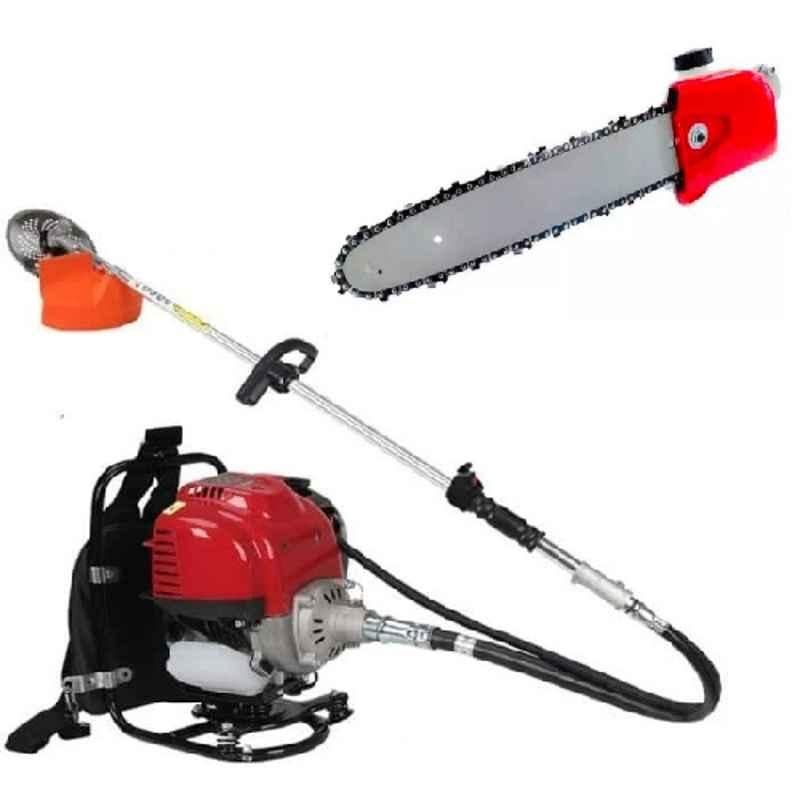 Greenleaf 1.7HP Backpack Brush Cutter with Chain Saw Attachment, BP-GX-35 CSA