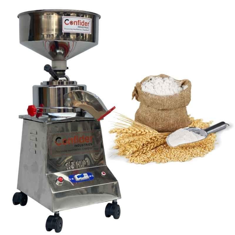Confider 1.5HP Stainless Steel Single Phase Tabletop Flourmill, TTF1P5S