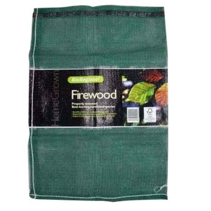 Singhal 14x18 inch Polypropylene Firewood Leno Mesh Multipurpose Storage Bag with Drawstring, XA07