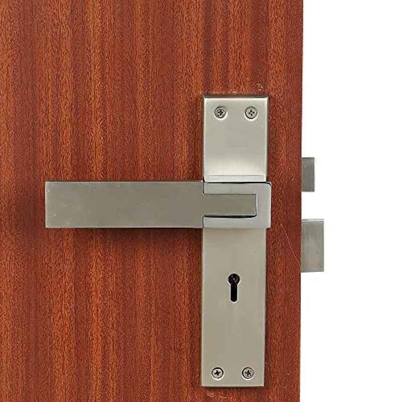 Voltizi 70mm â€ŽZinc â€ŽSatin Finish Mortise Door Long Keyed Lock Set for Main Door Long Keyed, CRZ019