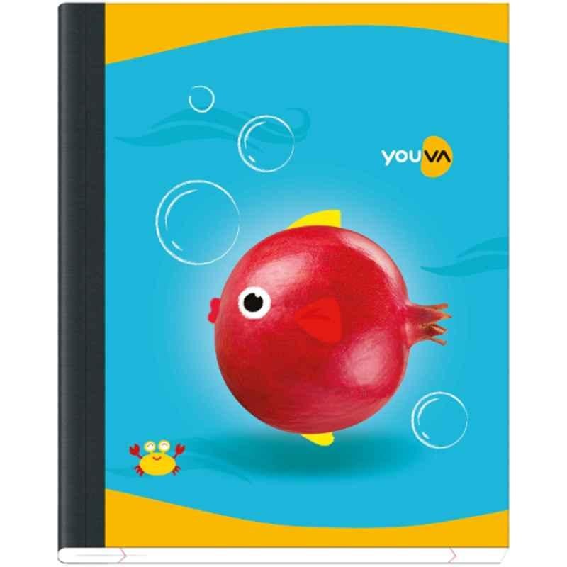 Navneet Youva Regular Size 76 Pages Assorted Colour Tight Bind Notebook with Gap, 23124 (Pack of 12)