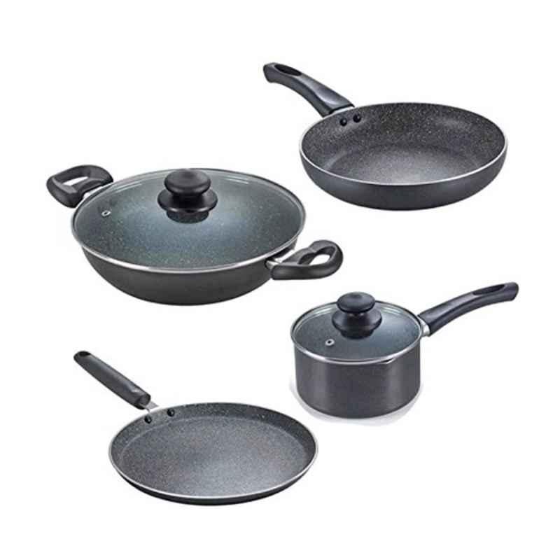 Omega Deluxe 5Pcs Aluminium Granite Non Stick Cookware Set (Pack of 2)