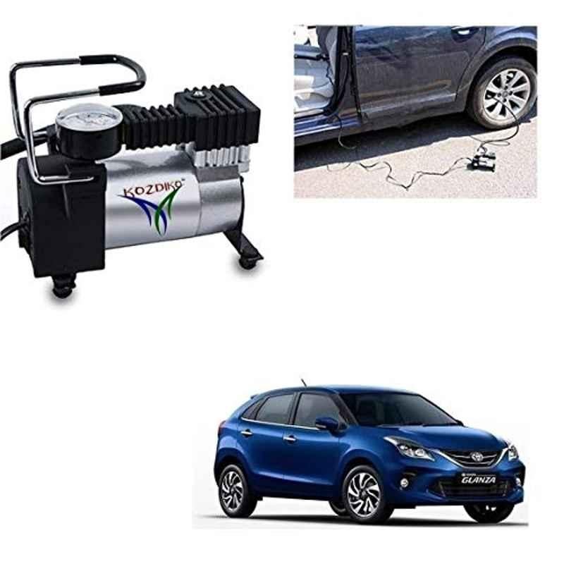 Kozdiko 12V DC Heavy Duty Metal Tyre Inflator for Toyota Glanza, Tyre_Inflator_D266