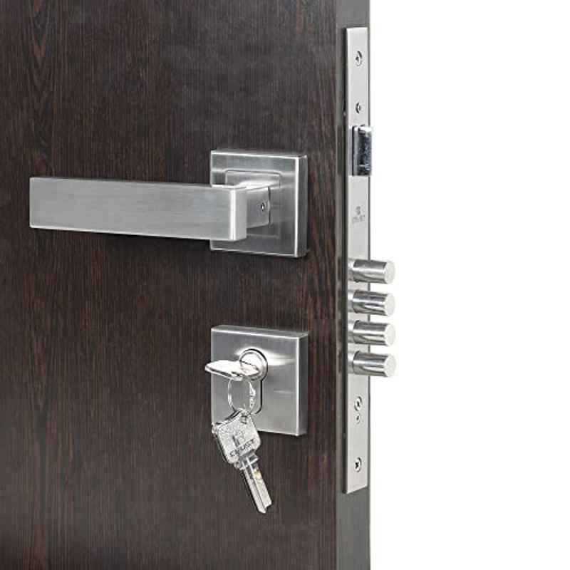 Handle Waala Rose LB1007-R-OSK Stainless Steel Silver One Side Key Mortise Door Lock Set
