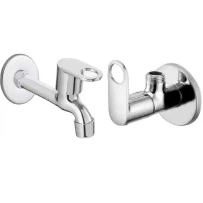 Fastgear Prime Stainless Steel Angle Wall Cock with Long Body Tap