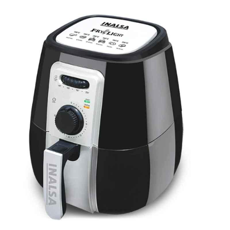 Inalsa Frylight 1400W 4.2L Black & Silver Air Fryer