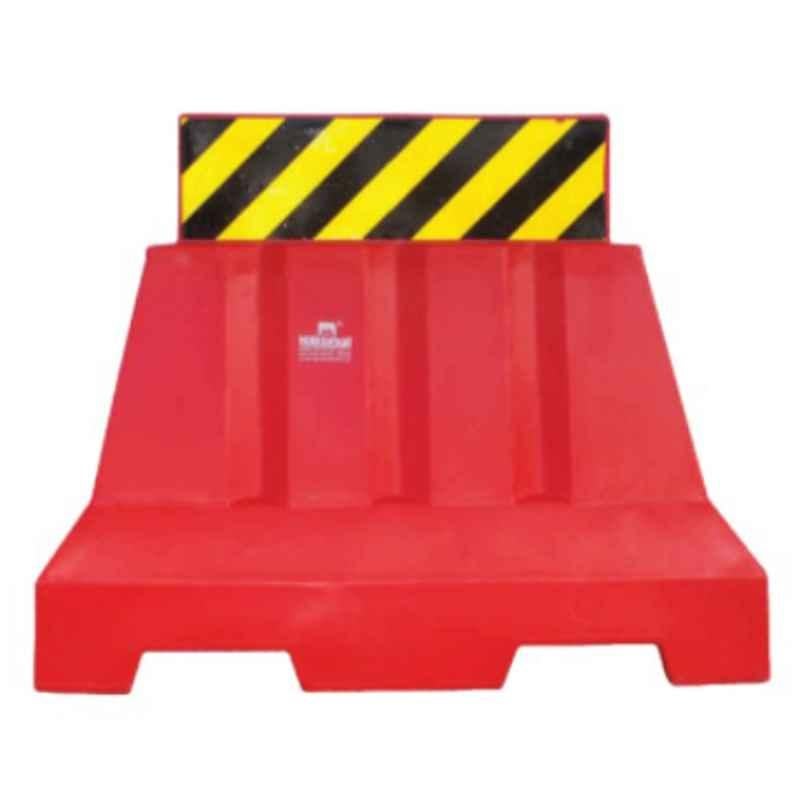 Nilkamal 1000x500x800mm LLDPE Red & Yellow Safety Barricade with 15 Litre Water Filling Capacity, RMRBH1005800