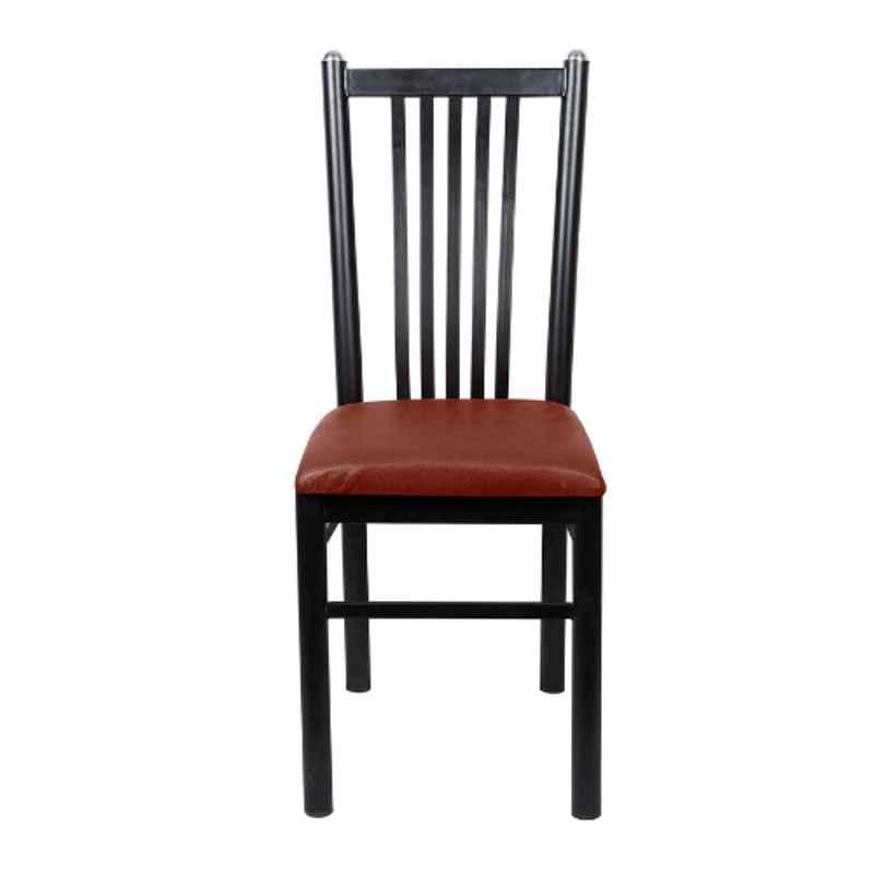 Rose Apollo 38x14.5x14.5 inch Metal & Leatherette Brown Dining Chair