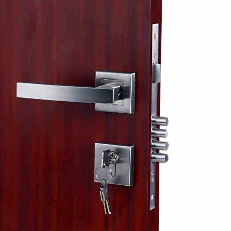 Homexpert Rose MG308 60mm Stainless Steel Silver One Side Key Mortise Door Lock Set