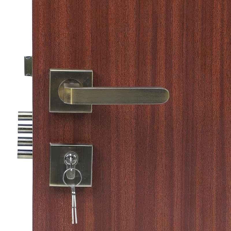 Handle Waala Rose LB-303 60mm Stainless Steel Silver Both Side Key Mortise Door Lock Set