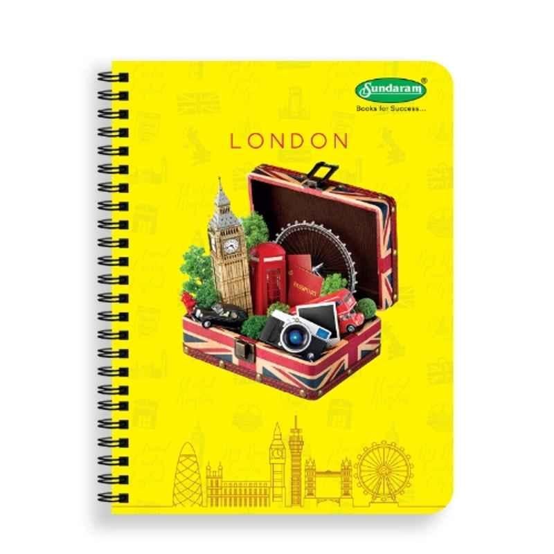 Sundaram 150 Pages 20.3x26.7cm Spiral Bound Single Line Three Subject Regular Notebook for School & Office, SR-3 (Pack of 9)