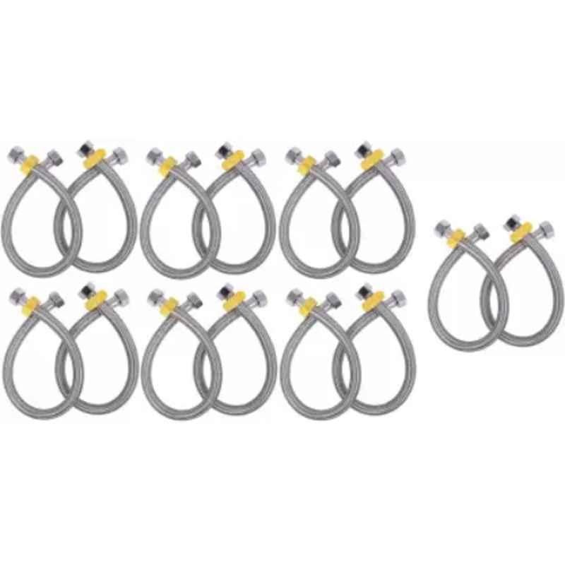 Senkiddpro 24 inch Stainless Steel Chrome Finish Connection Pipe (Pack of 14)