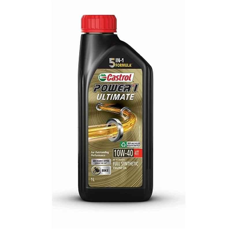 Castrol Power1 Ultimate 10W-40 1L 4T Full Synthetic Engine Oil, 3426698