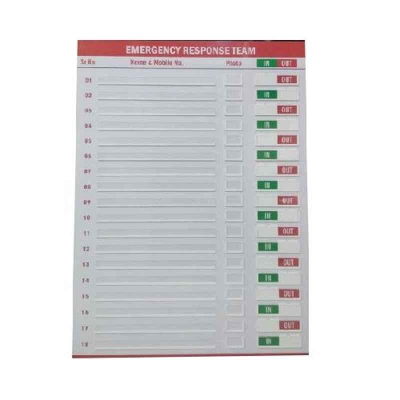 Plastikraft 2x3ft Emergency Response Team Display Board, ERT-Board