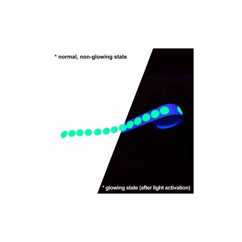 Clickforsign 1 Inch Glow In The Dark Safety Circle Sticker Set