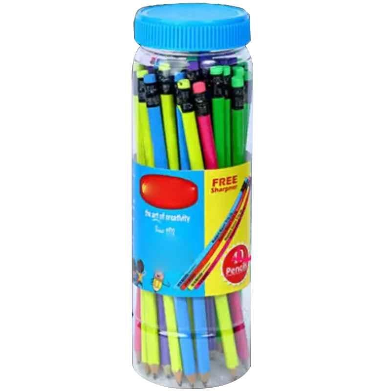 Artiggle 100 Pcs Rabbit Multicolour Rubber Tip Pencil Set