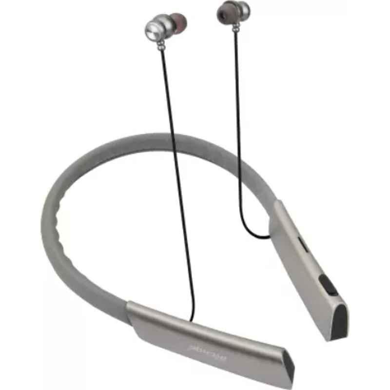 Hitage Grand Grey In the Ear Wireless Bluetooth Neckband with Mic, NBT-2319