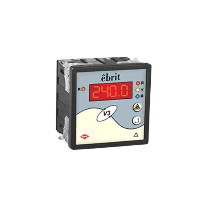 HPL Ebrit 101 Digital Single Phase Panel Mounted Voltmeter, PMEBTN5LEDAT-V1