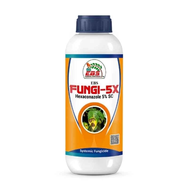 EBS Fungi-5X 1 Litre Hexaconazole 5% SC Fungicide for Control Powdery Mildew & Sheath Blight (Pack of 5)