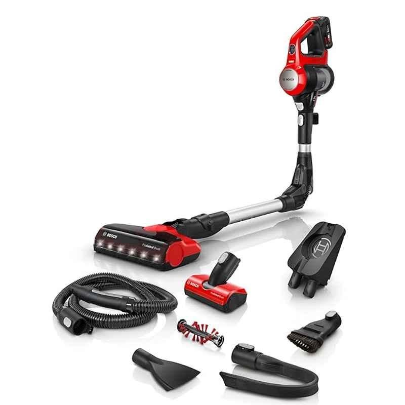 Bosch Unlimited 7 ProAnimal 0.3Litre 700W Tornado Red Cordless Vacuum Cleaner with 3Ah Rechargeable Battery & LED Lighting, BCS71PETIN