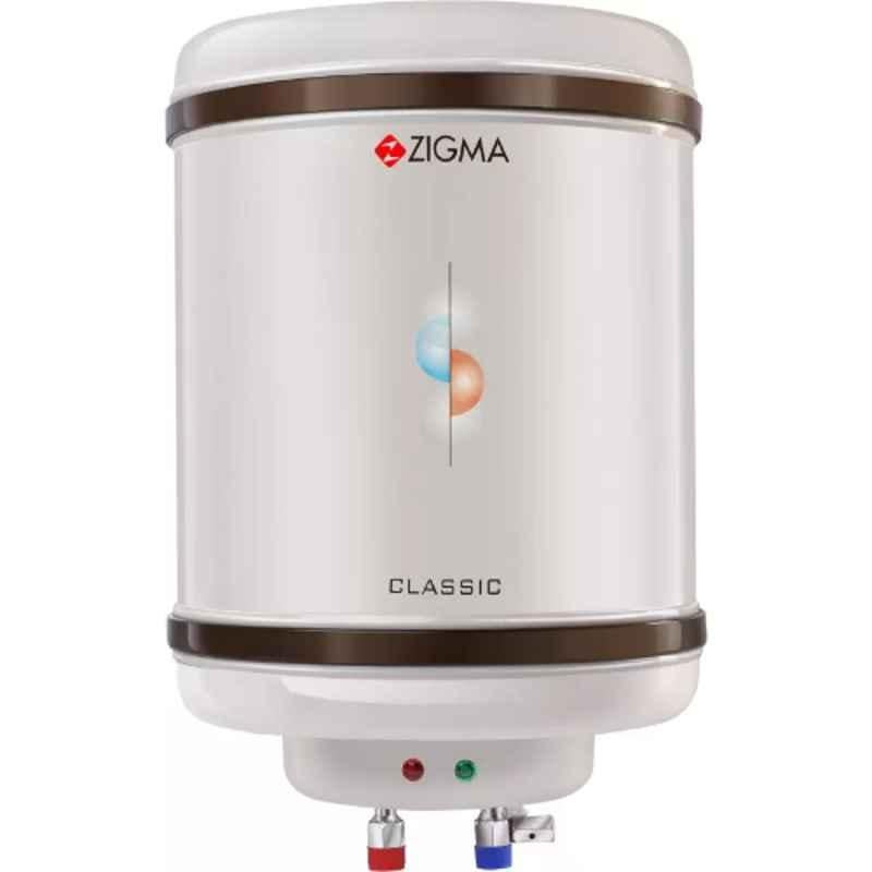Zigma 2000W 15 Litre Classic Stainless Steel 304 Vertical Storage Water Geyser with Copper Element