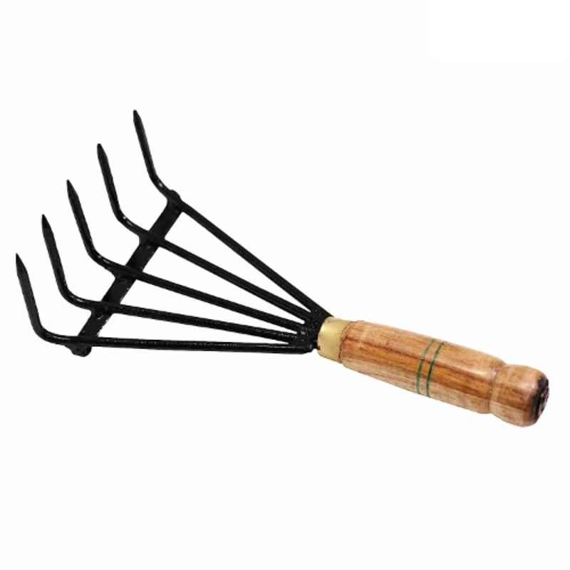 Hukums HHC15 15 inch Hand Cultivator with Wooden Handle