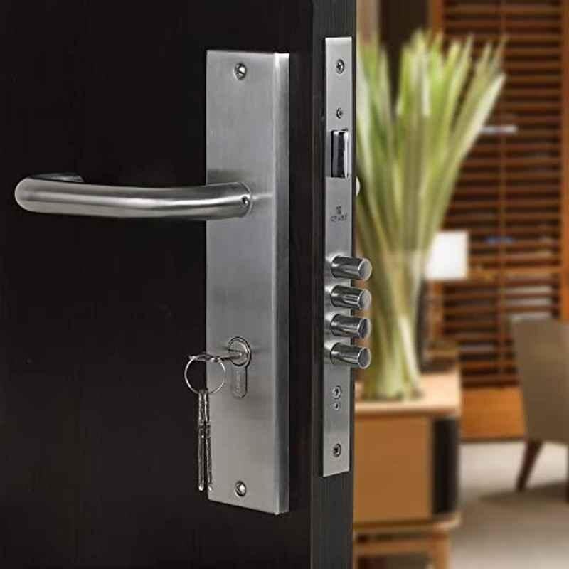 Voltizi 10 inch Stainless Steel 304 Matt Finish CY Plate Mortise Door Lock Handle Set, MG1103-BSK