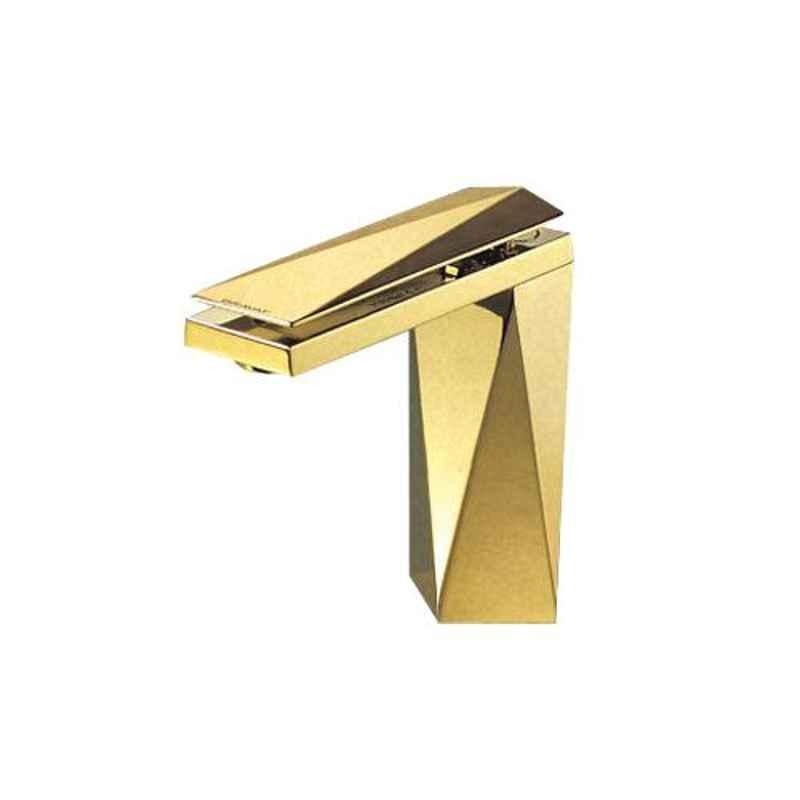 Bravat Triangle PVD Single Lever Tall Basin Mixer, TG-001AG