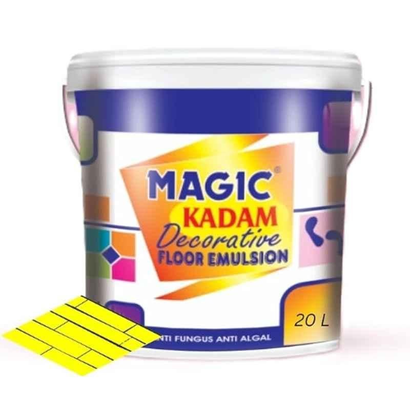 Magic Kadam 20 Litre Polka Yellow Decorative Floor Paint with High Substrate Adhesion Strength