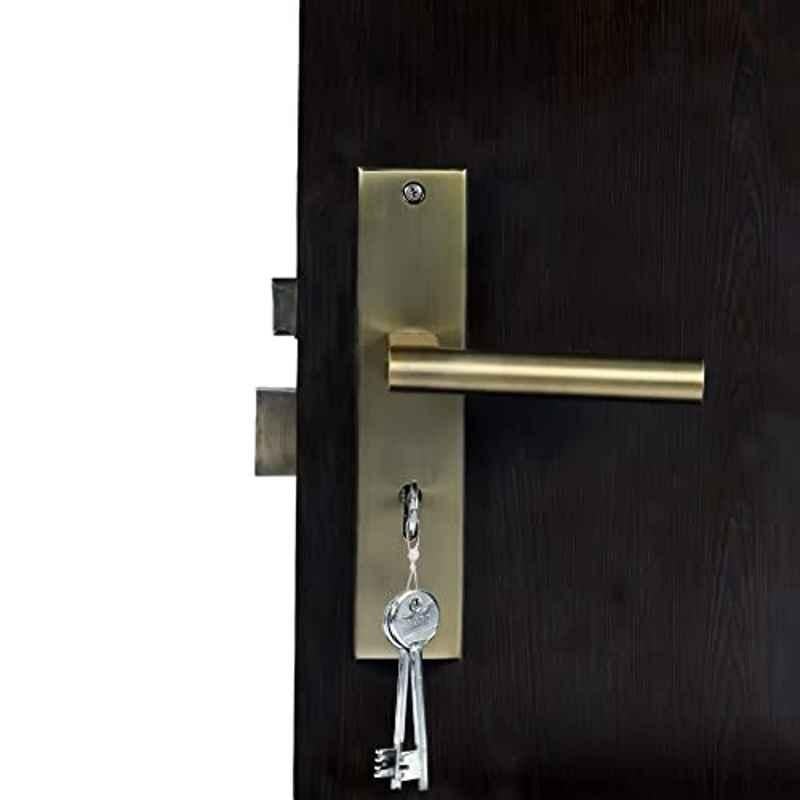 Saze â€ŽStainless Steel 304 â€ŽAntique Finish â€ŽSquare Heavy Duty Mortise Door Lock Set for Main Door, KY-MG301