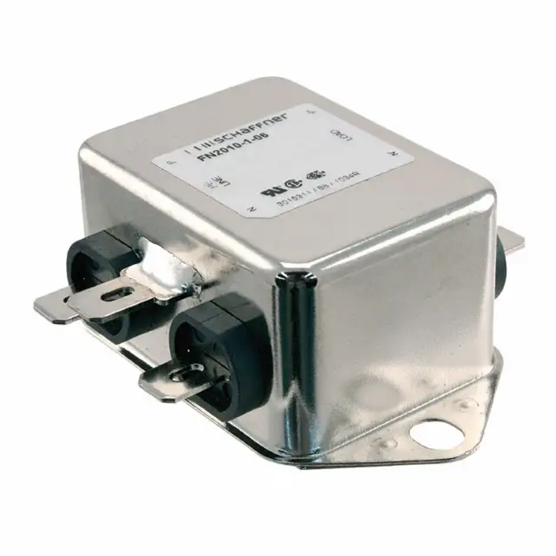 SCHAFFNER 6A 250V AC DC to 400Hz Single Stage & Phase EMC/EMI Line Filter, FN2010-6-06