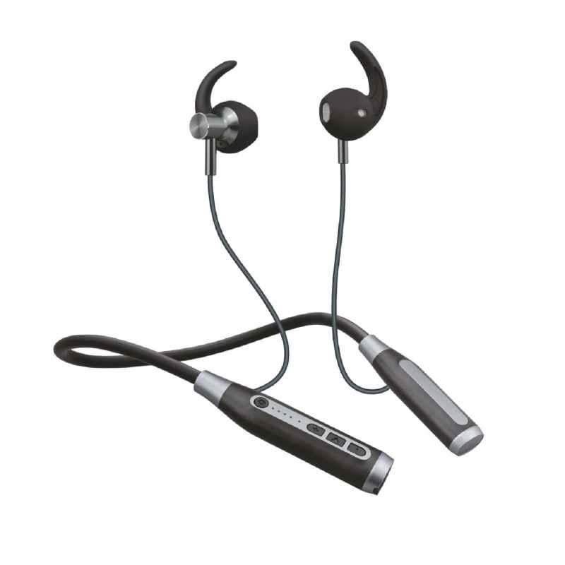 Hitage Hunter Black Bluetooth Neckband Earphone with 110hr Music Time, NBT-782