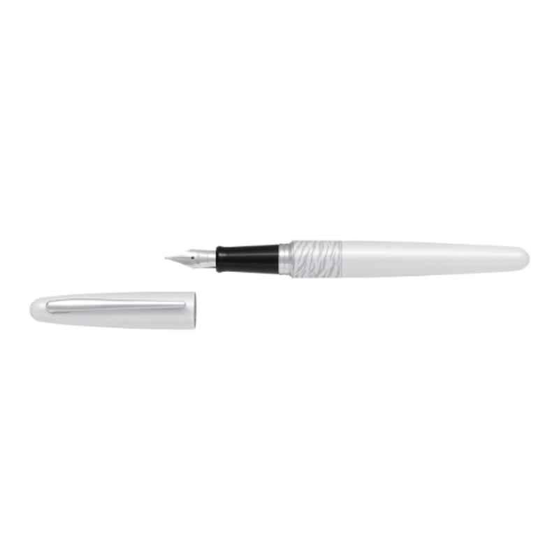 Pilot MR2 Stainless Steel & Brass Black Fine Tiger Design Body Fountain Pen, 121 W (Pack of 5)