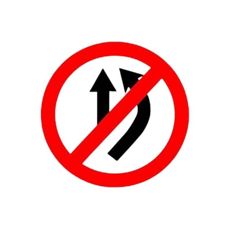 Ladwa 600mm Aluminium Red & White Circle Overtaking Prohibited Mandatory Retro Reflective Road Signage, LSI-MCSB-600mm-HP