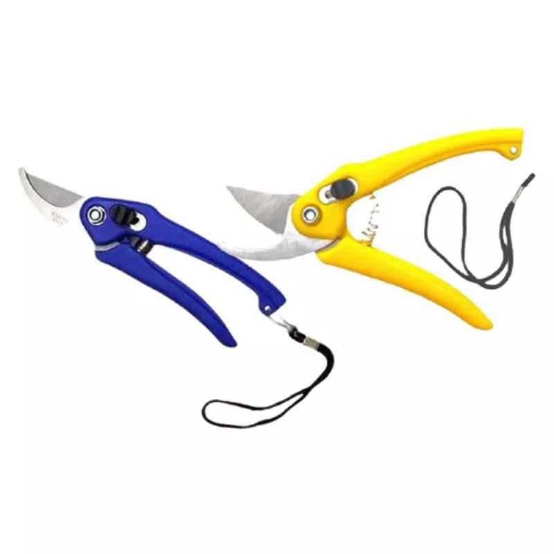 Sky Blue 0.98 inch Iron Bypass Pruner, SBPRUNERMDX0243 (Pack of 2)