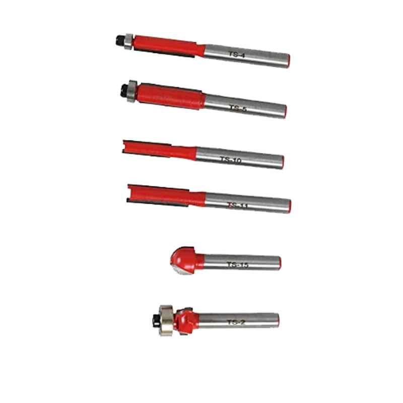 Cazar 6Pcs 1/4 inch Trimmer Router Bit Set