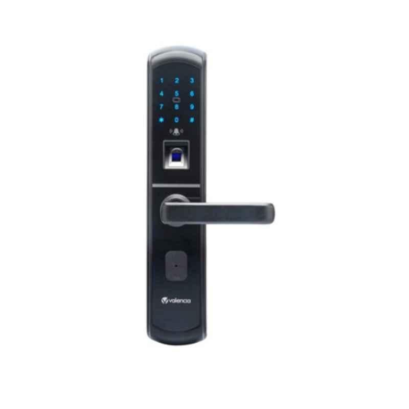 Valencia Filip Aluminium Alloy Glass Finish Black Smart Door Lock