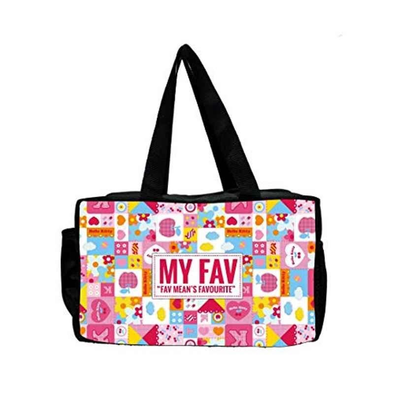 My Fav Cartoon Print Multiutility Diaper Bag with Zipper, MFDB018