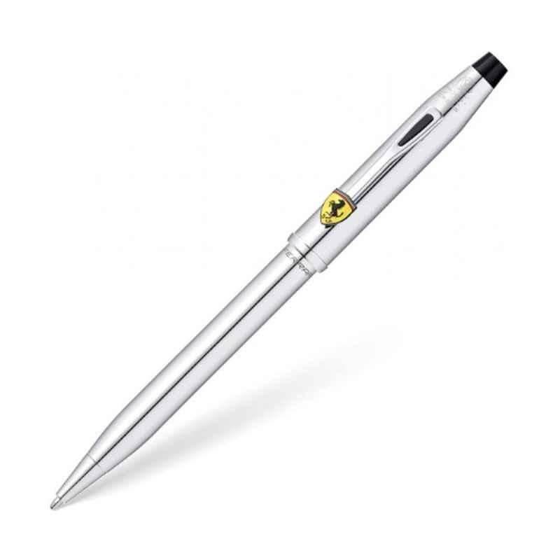Cross Century II Black Ink Scuderia Ferrari Chrome Finish Ballpoint Pen with 1 Pc Black Refill Set, FR0082WG-121