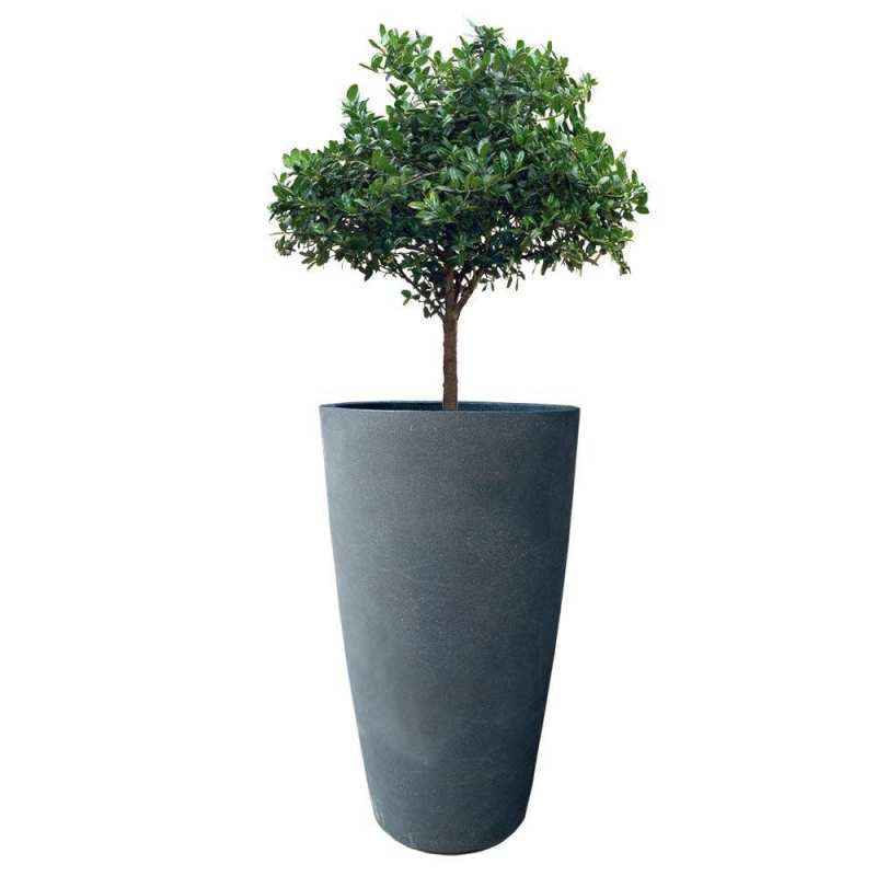 Fox B 18 Inch Round Grey German Polymer Planter, FOX VNR 1812-G